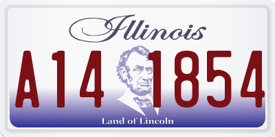 IL license plate A141854
