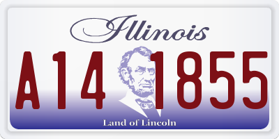IL license plate A141855