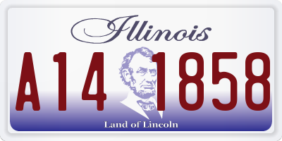 IL license plate A141858
