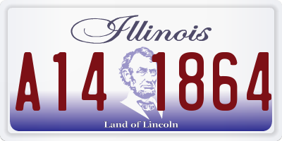 IL license plate A141864