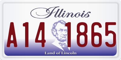 IL license plate A141865