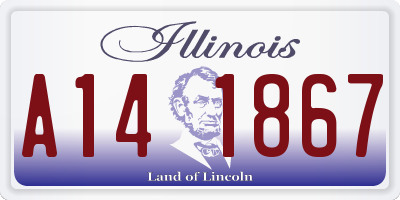 IL license plate A141867
