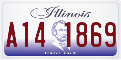 IL license plate A141869