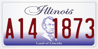 IL license plate A141873