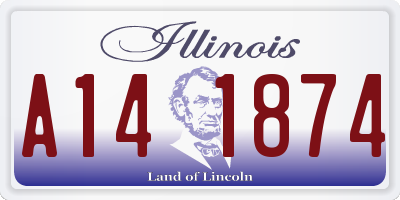 IL license plate A141874
