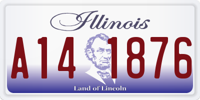 IL license plate A141876