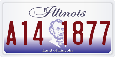 IL license plate A141877