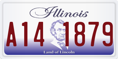 IL license plate A141879