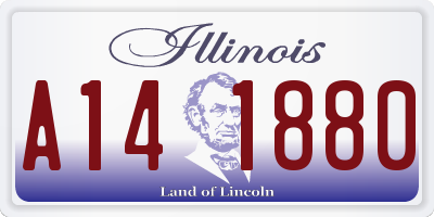 IL license plate A141880