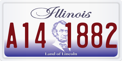 IL license plate A141882