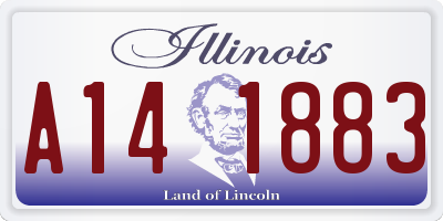 IL license plate A141883