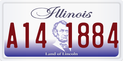IL license plate A141884