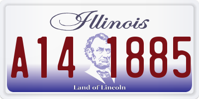 IL license plate A141885