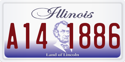 IL license plate A141886