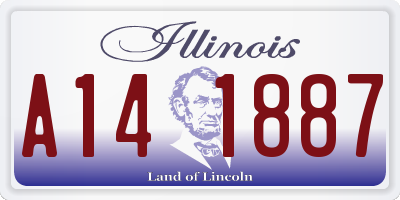 IL license plate A141887