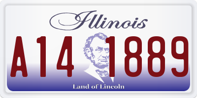 IL license plate A141889