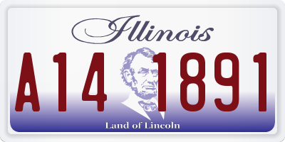 IL license plate A141891