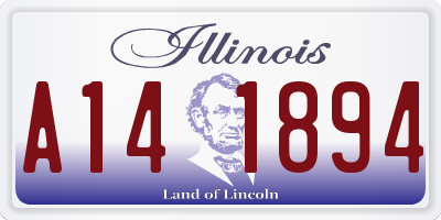 IL license plate A141894