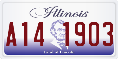 IL license plate A141903