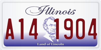 IL license plate A141904