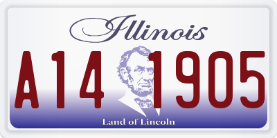 IL license plate A141905