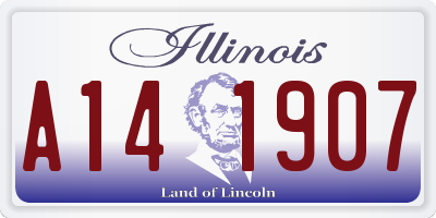 IL license plate A141907