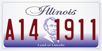 IL license plate A141911