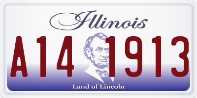 IL license plate A141913