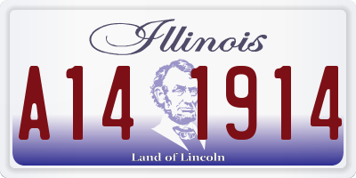IL license plate A141914