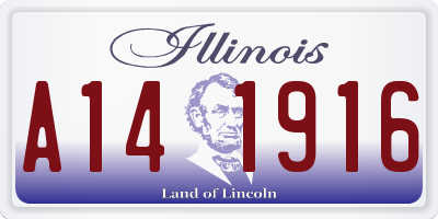 IL license plate A141916