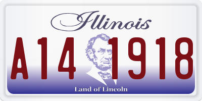 IL license plate A141918