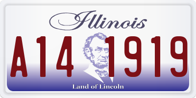 IL license plate A141919