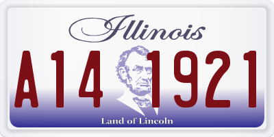 IL license plate A141921