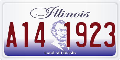 IL license plate A141923