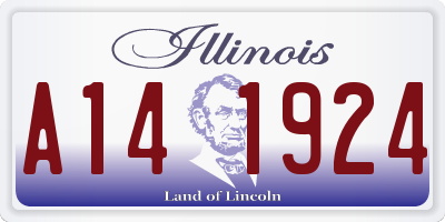IL license plate A141924