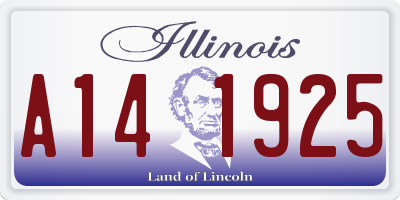 IL license plate A141925