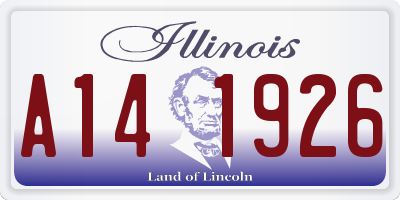IL license plate A141926
