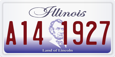 IL license plate A141927