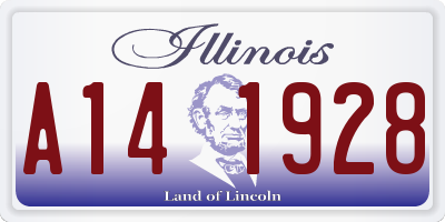 IL license plate A141928