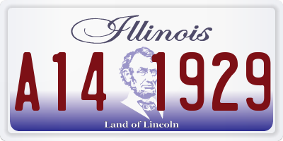IL license plate A141929