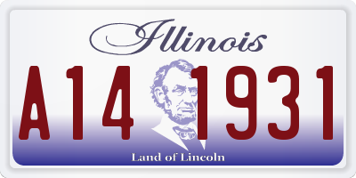 IL license plate A141931