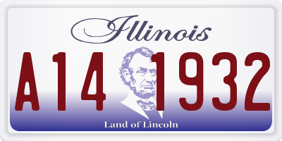 IL license plate A141932
