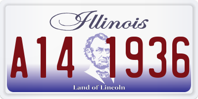 IL license plate A141936