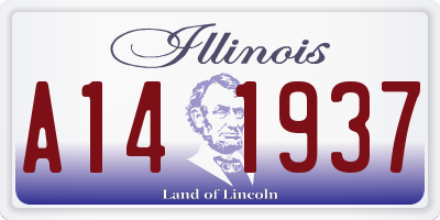 IL license plate A141937