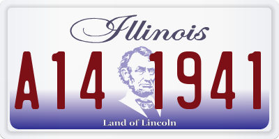 IL license plate A141941