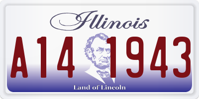 IL license plate A141943
