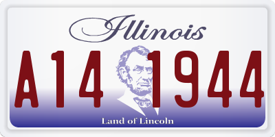 IL license plate A141944