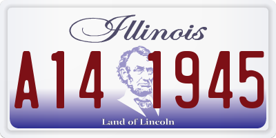 IL license plate A141945
