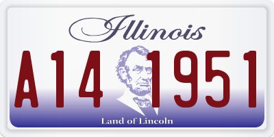 IL license plate A141951