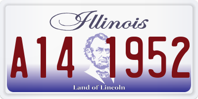 IL license plate A141952